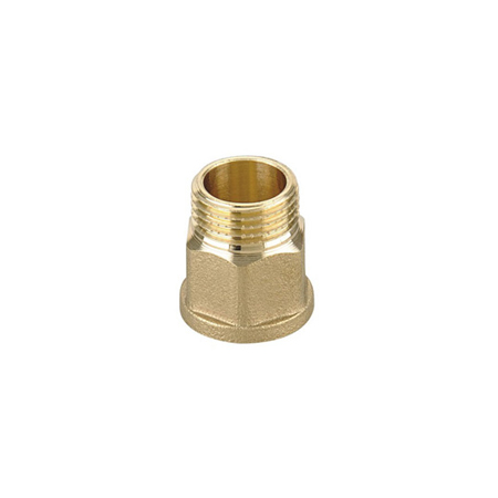 União latão macho/fêmea 1/2" curta e comprida